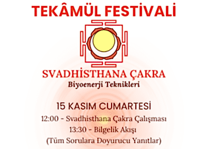 15 Kasım Tekâmül Festivali - Svadhisthana Çakra Çalışması